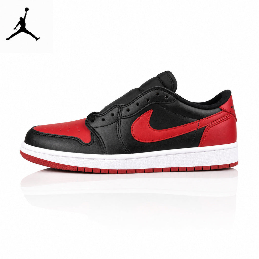Air Jordan 1 Low Bred Black/Red 705329-001 Unisex Sneakers