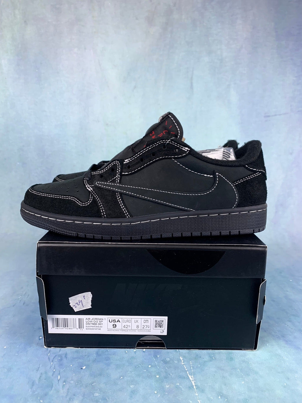 Air Jordan 1 Low Black Phantom TS Style 42 Unisex Sneakers