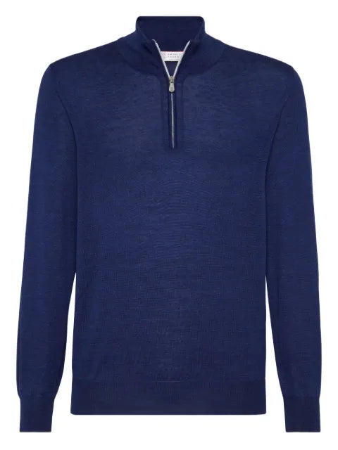 Brunello Cucinelli high-neck zip-up sweater