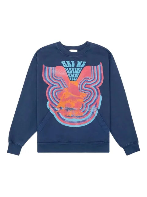 RHUDE kangaroo-pocket graphic sweatshirt