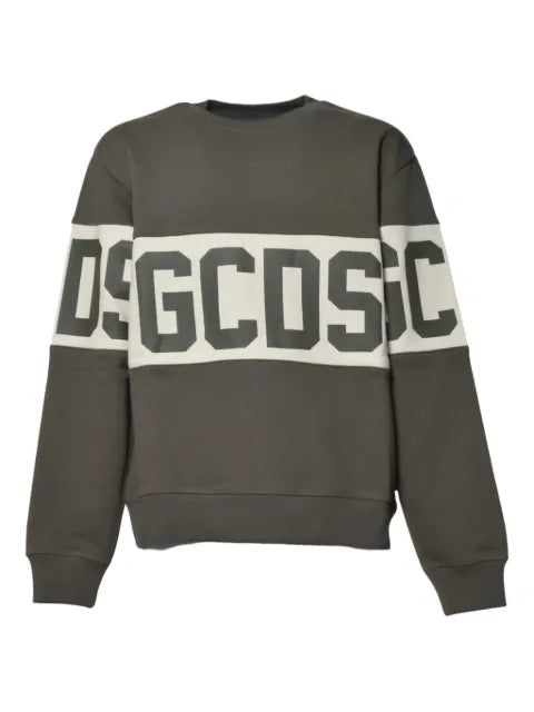 GCDS logo-print stripe sweatshirt