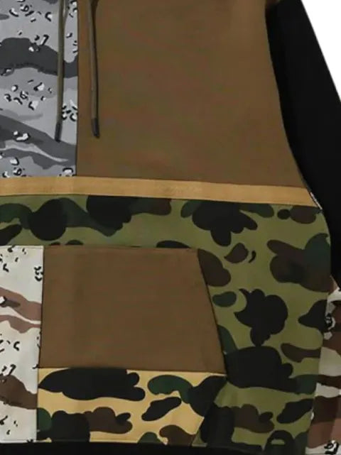 A BATHING APE® patchwork pullover hoodie