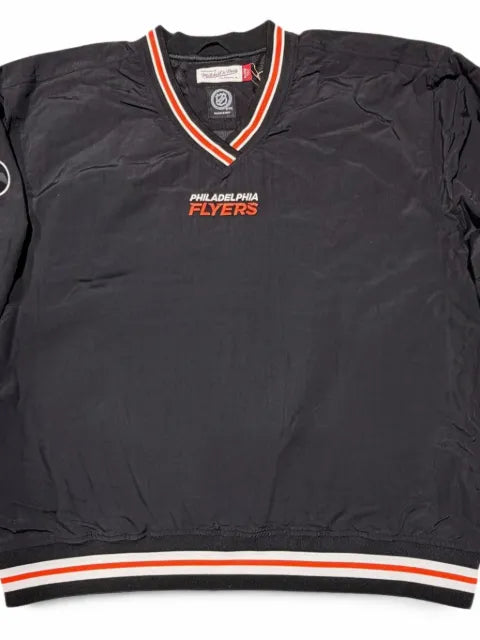 Mitchell & Ness logo-patch V-neck sweater