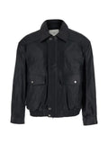 DUNST panelled leather jacket