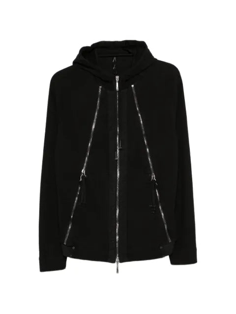 Masnada long-sleeve zip-fastening hoodie