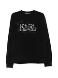 Karl Lagerfeld logo-embroidered crew-neck sweatshirt