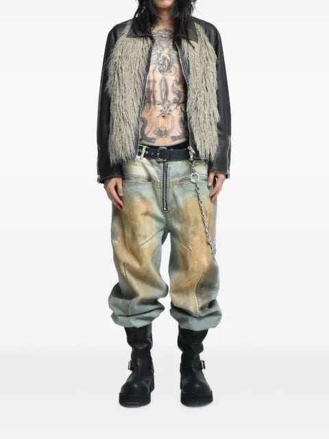 FILTH faux-fur trim jacket