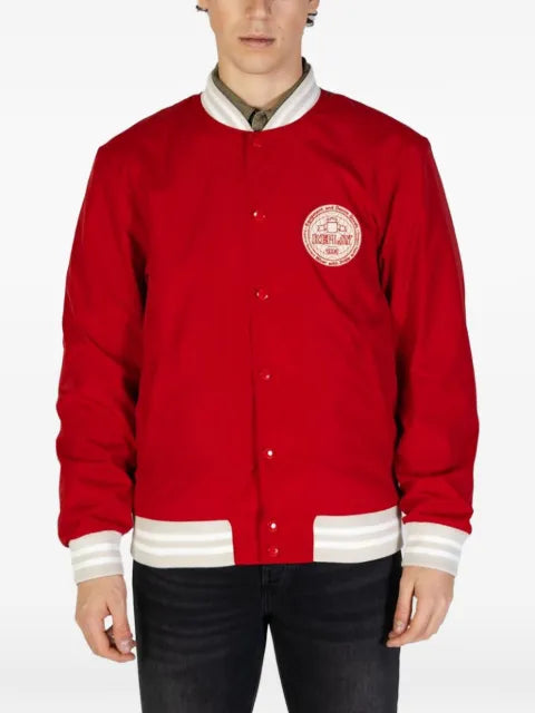 Replay logo-patch bomber jacket