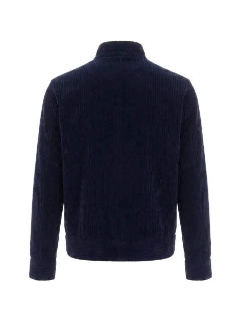 Emporio Armani ribbed-knit zip-up jacket