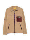Guest In Residence Louis contrast-piping zip-up cardigan