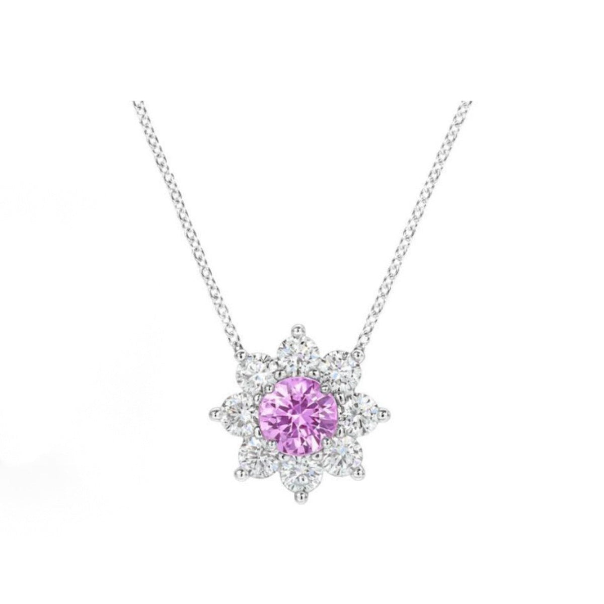 Harry Winston Style Sunflower Cubic Zirconia Necklace
