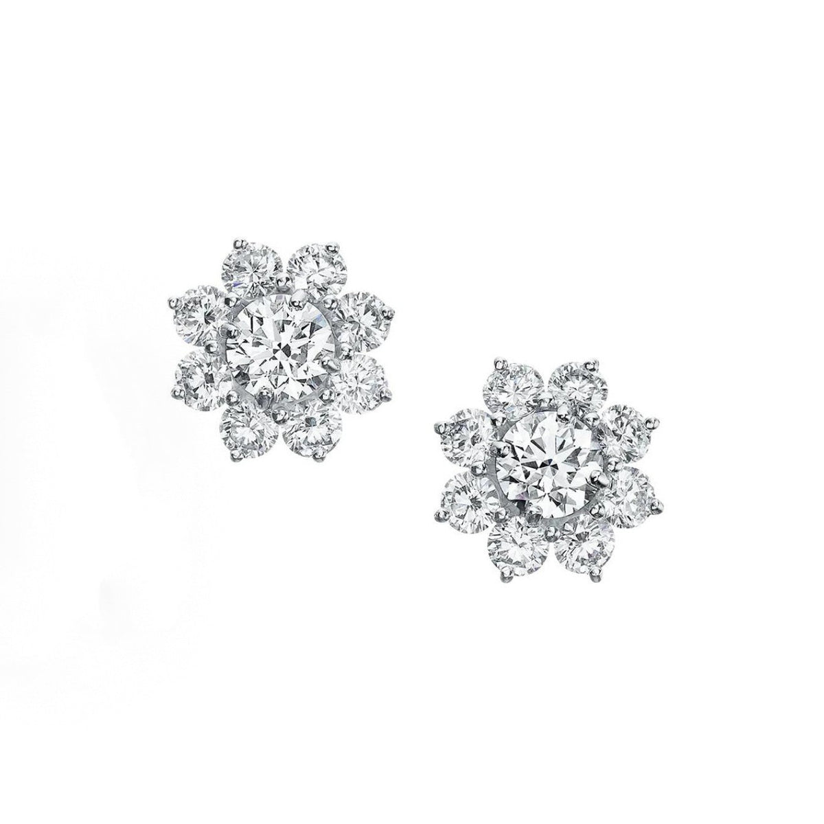 Harry Winston Style Sunflower Cubic Zirconia Necklace