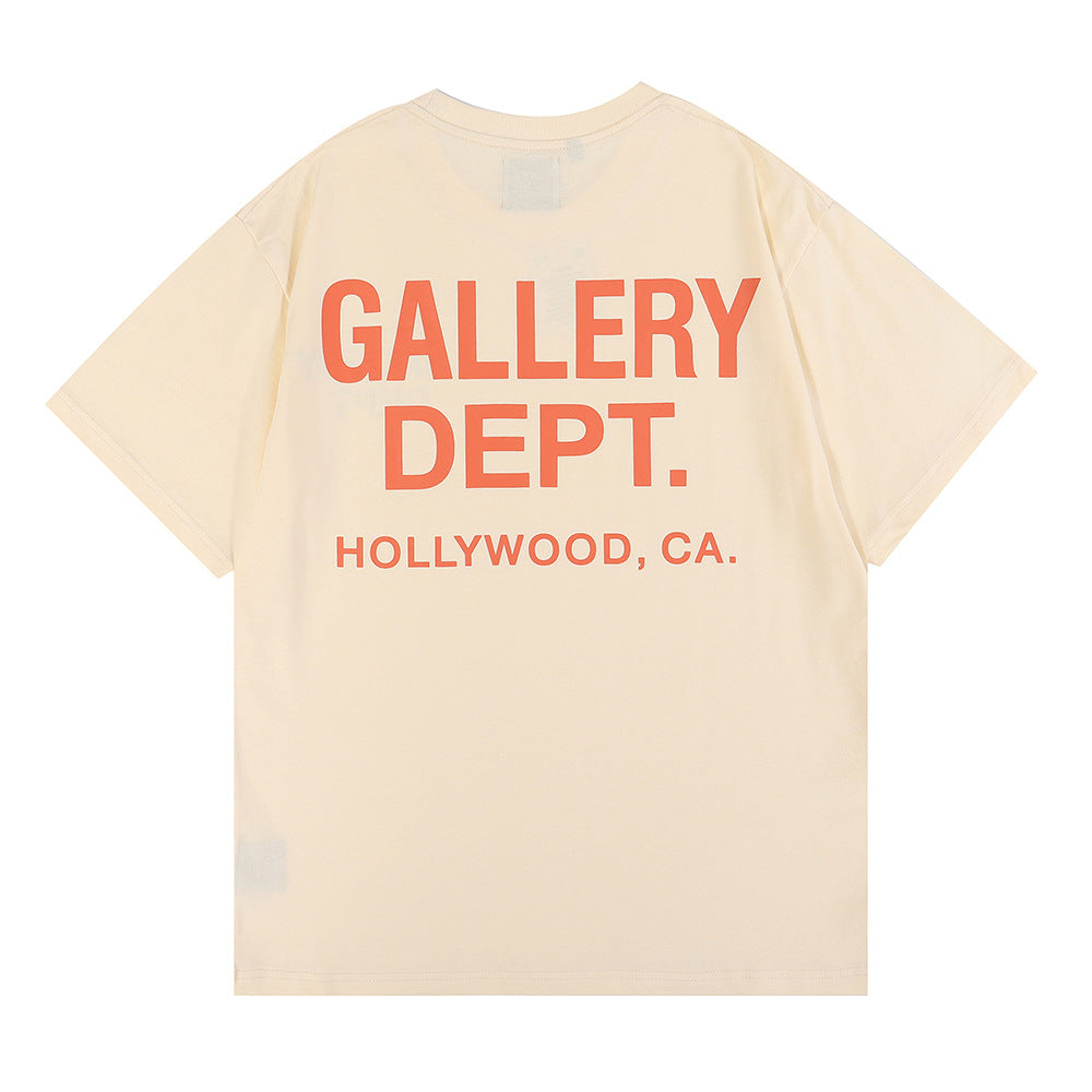 Gallery Dept Letter Graphic Short Sleeve Tee Streetwear Unisex