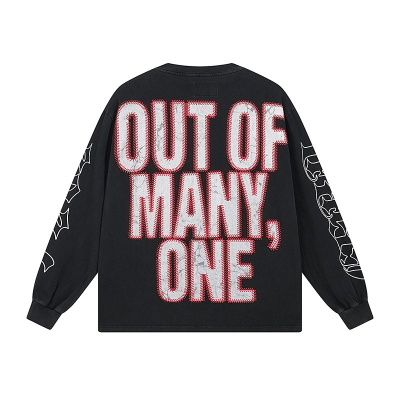 Godspeed Out of Many One Baseball Graphic Long-Sleeve T-Shirt