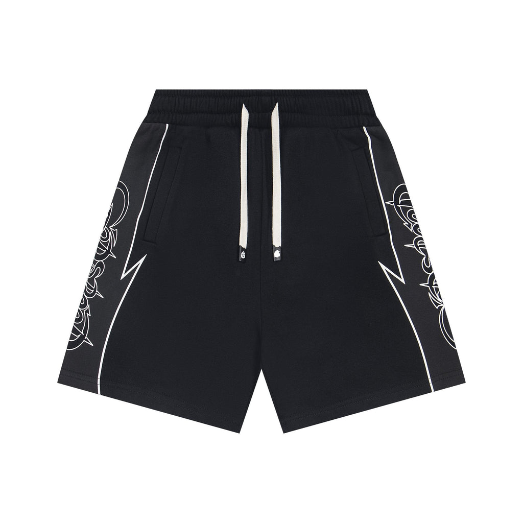 Godspeed Printed Side-Panel Drawstring Shorts