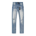 R+A Washed Distressed Jeans - Light Blue