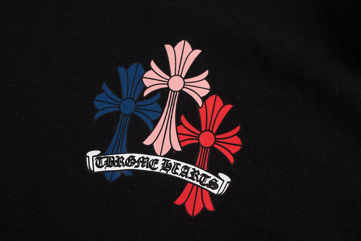 Chrome Hearts Multicolor Floral Cross Graphic Hoodie