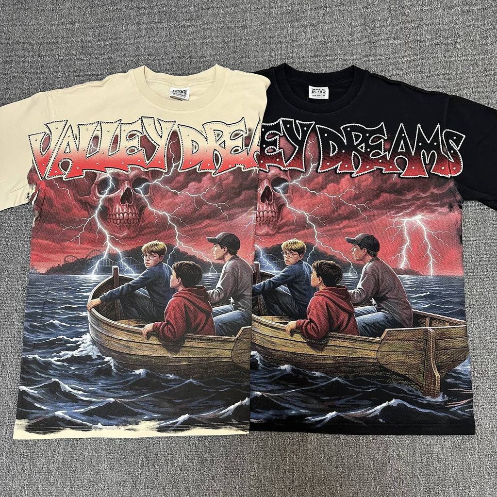 VALE USA Dreams Rhinestone Graphic T-Shirt