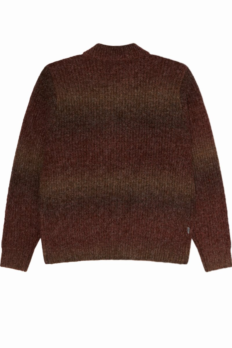 OBEY ANTON GRADIENT CARDIGAN Brown