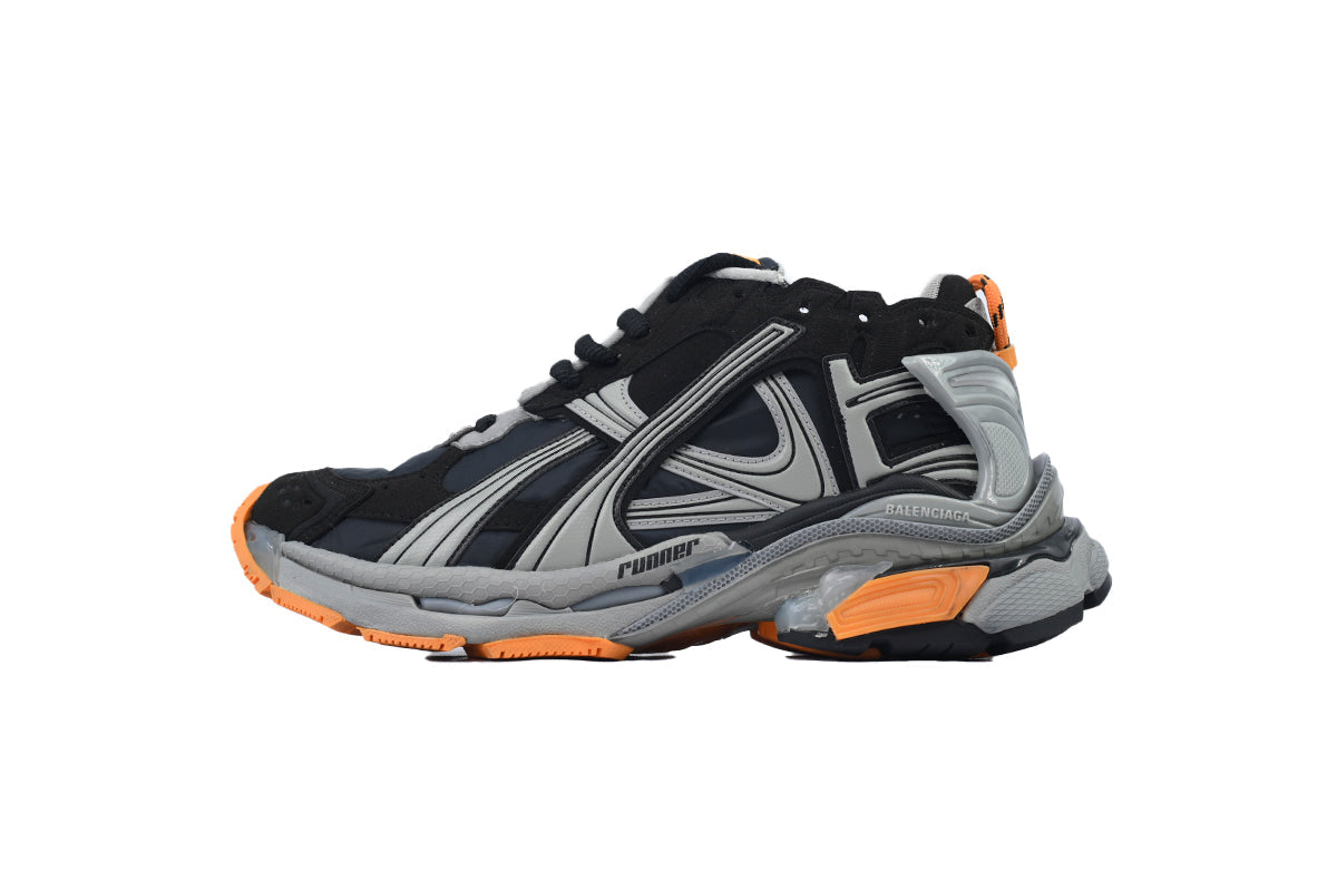 Balenciaga Runner Sneaker Worn-Out - Black Fluo Orange 772774 W3RNY 1878