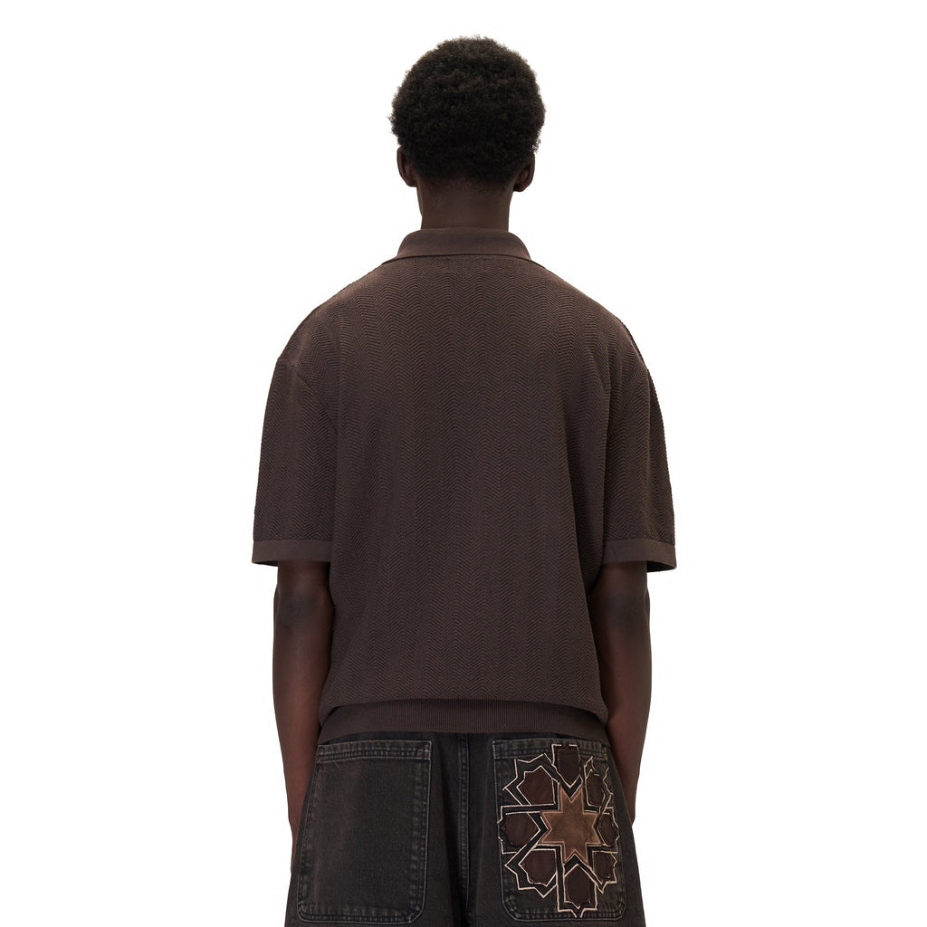 "aziza" polo Knit brown