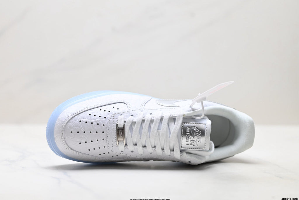 Nike Air Force 1 Low White Ice Blue Unisex Sneakers Style 06