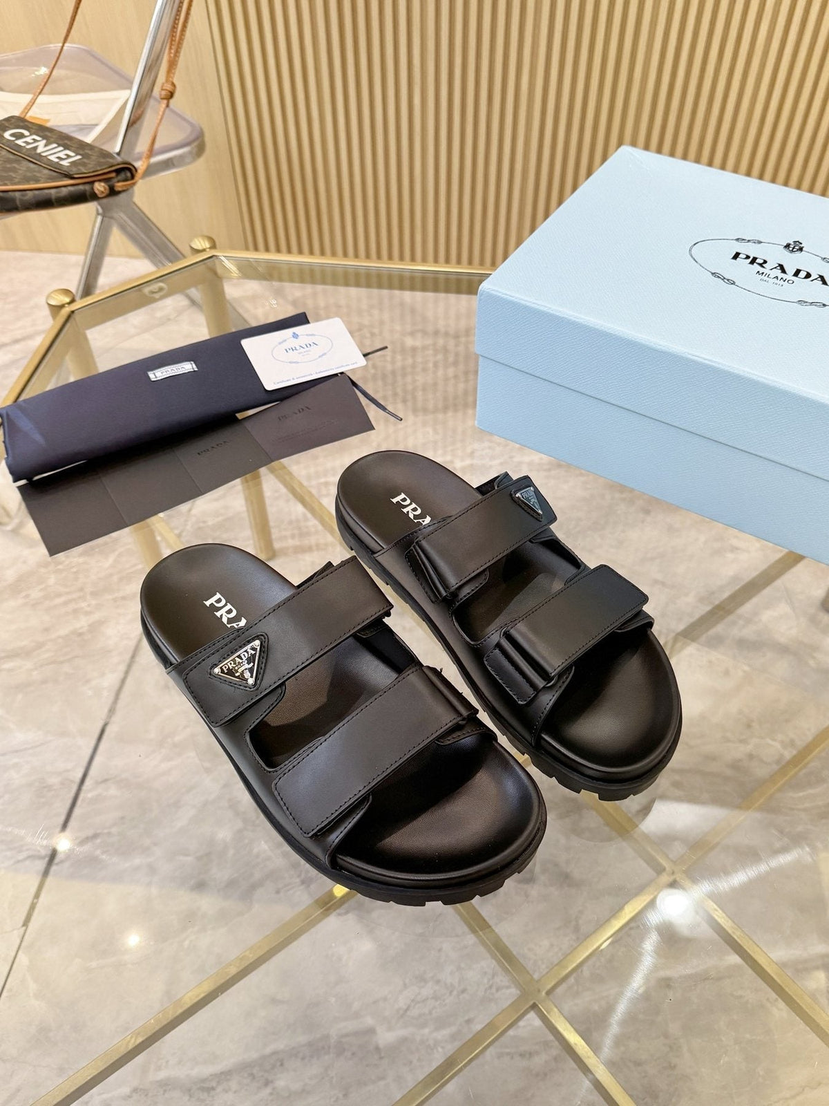 Prada Lug Sole Platform Sandals