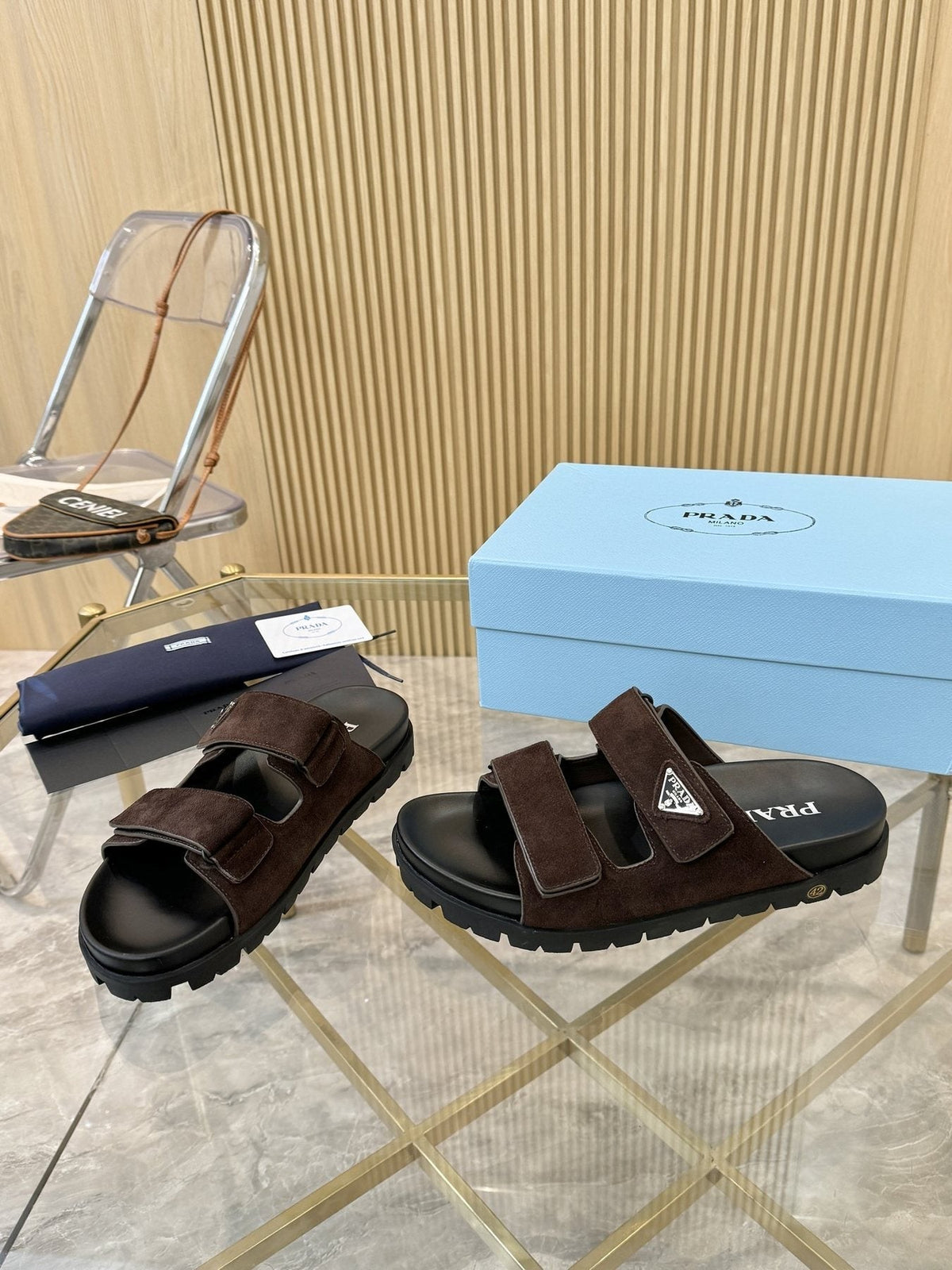 Prada Lug Sole Platform Sandals