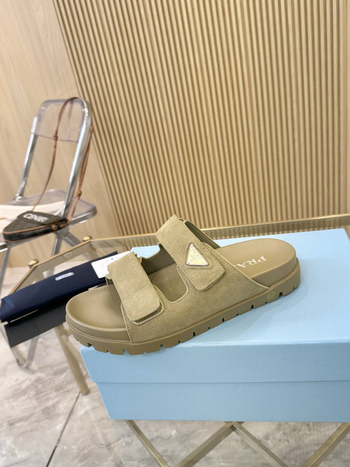 Prada Lug Sole Platform Sandals