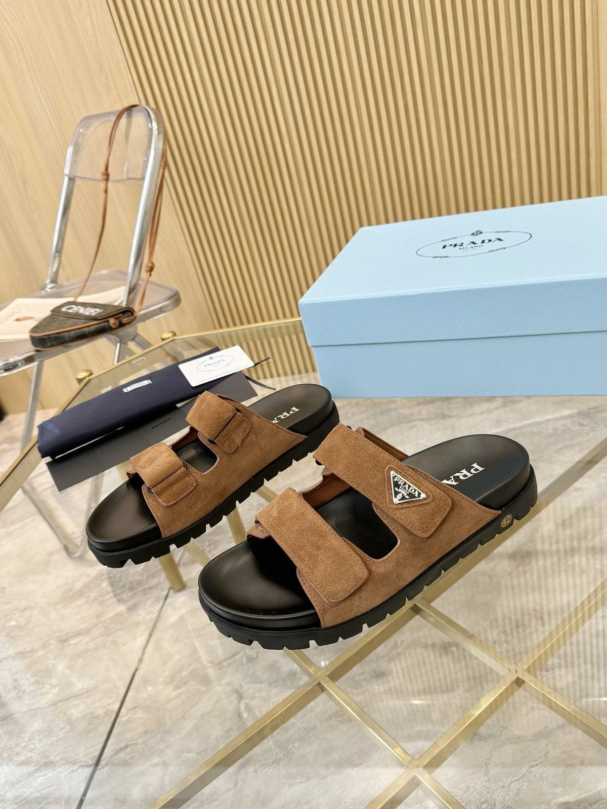 Prada Lug Sole Platform Sandals