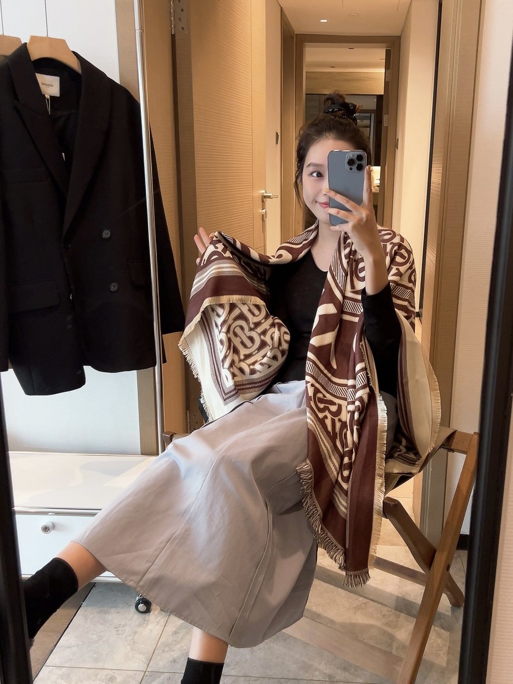 Burberry Graphic Square Scarf