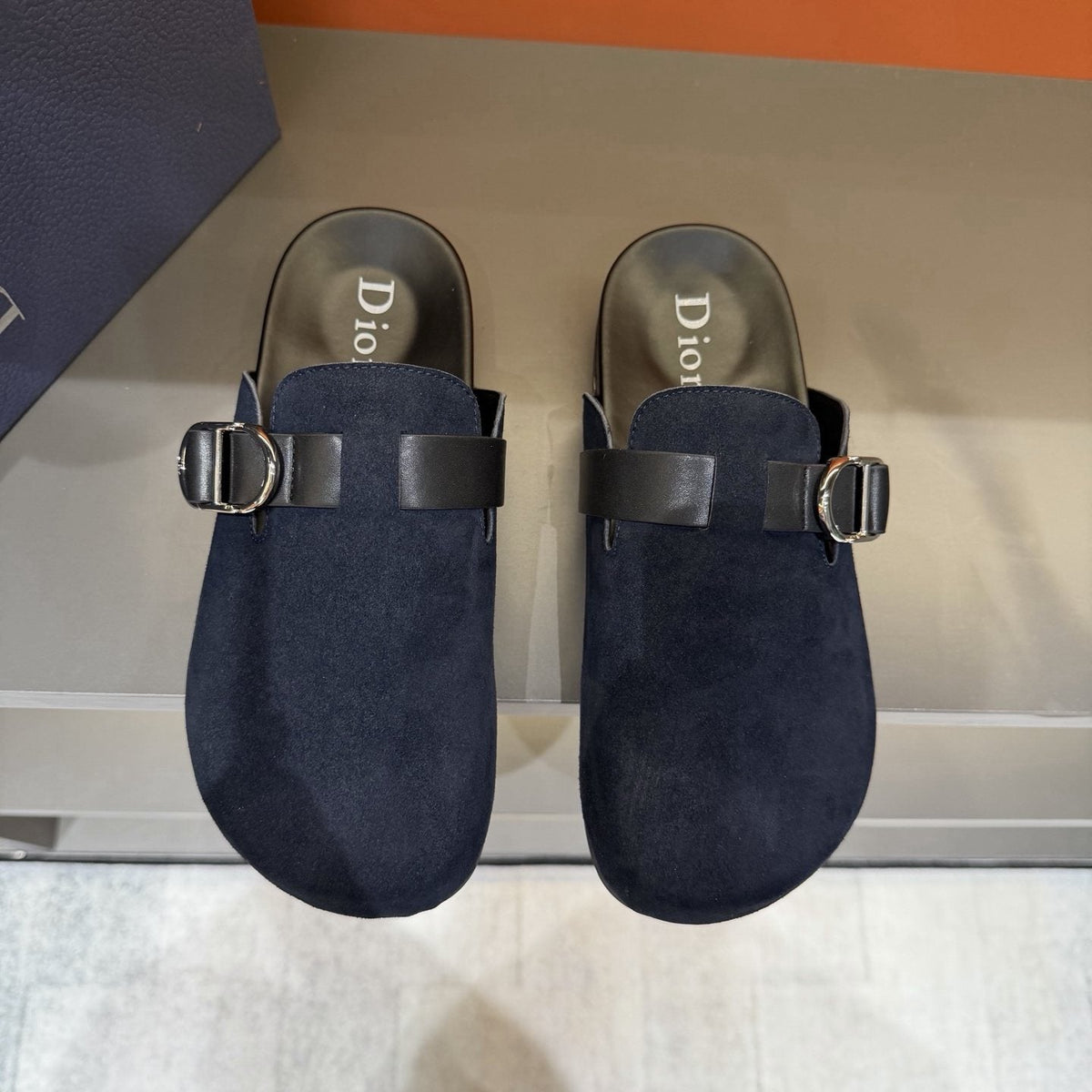 Dior Buckle-Strap Mule Sandals