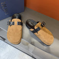 Dior Buckle-Strap Mule Sandals