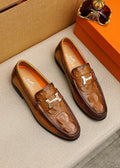 Hermès Crocodile-Embossed H-Hardware Loafers