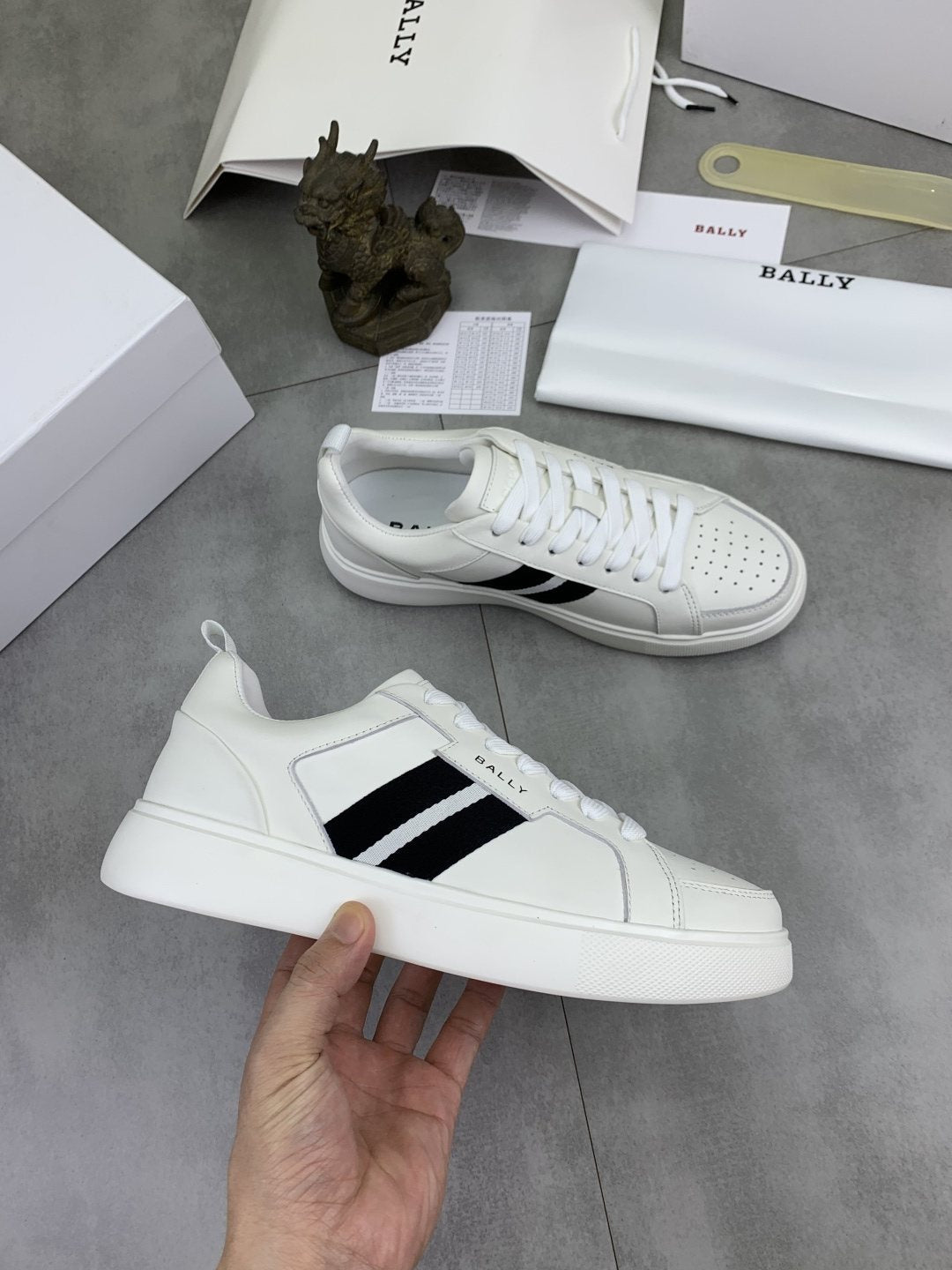 Bally Double-Stripe Low-Top Sneakers