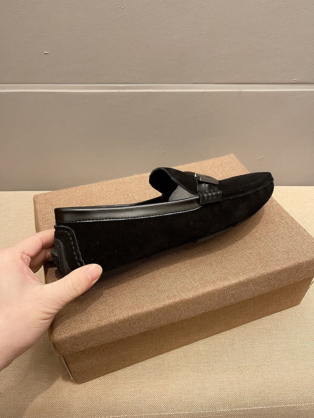 Versace Men's Geometric Buckle Loafers